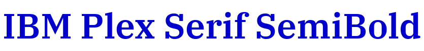 IBM Plex Serif SemiBold police de caractère